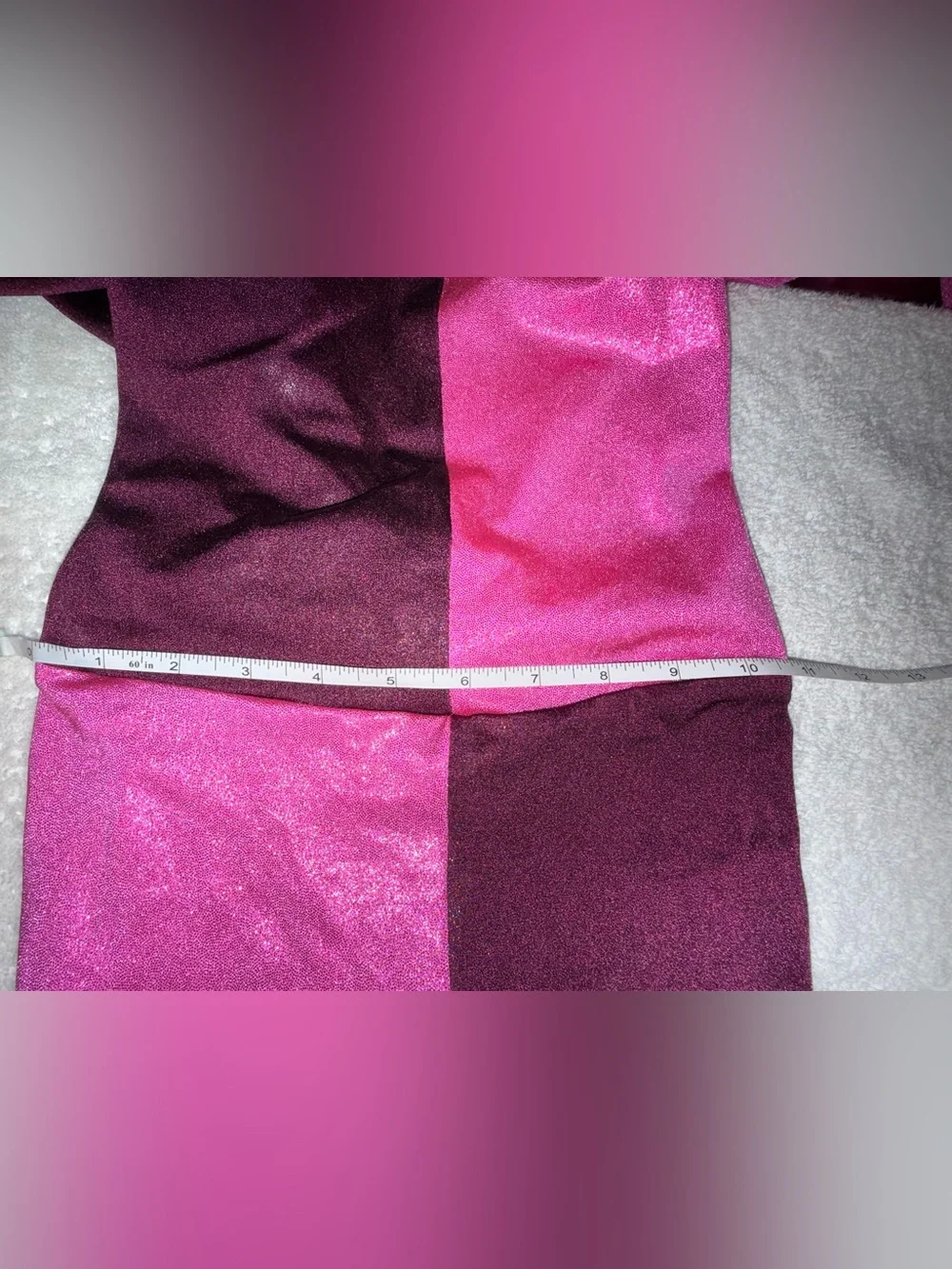 Girls‎ Two-Tone Metallic Pink & Plum Leotard Kizzi Dancewear Size YL
